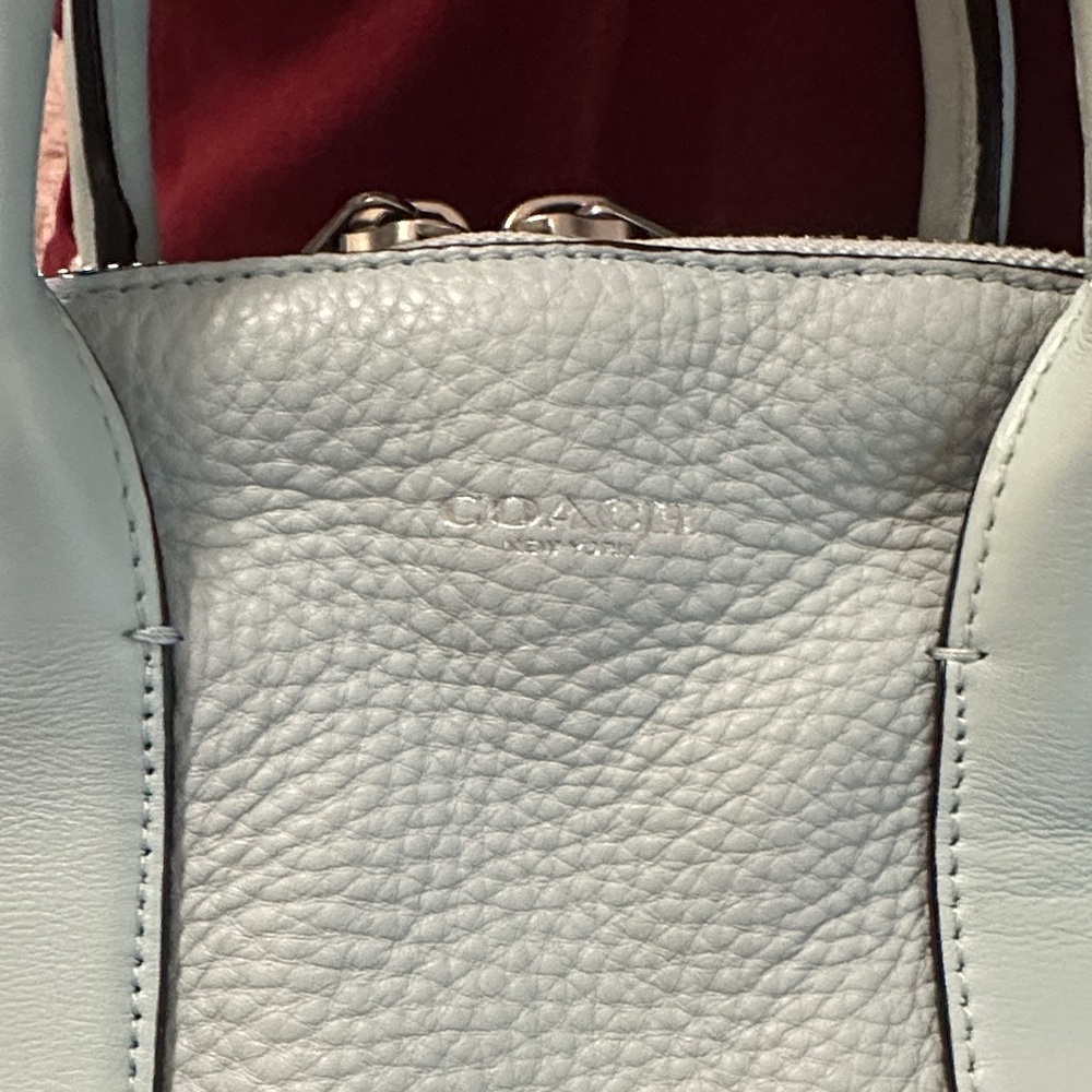 Coach Mint Green Leather small Satchel - Picture 2 of 12